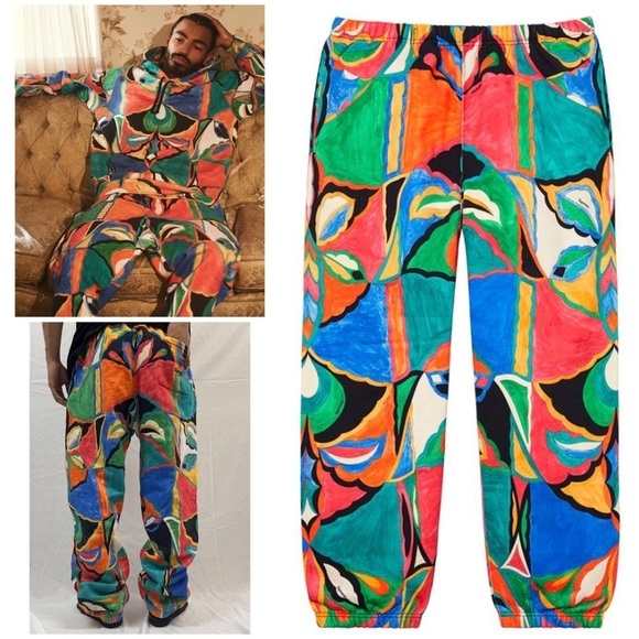 Limited Edition Supreme x Emilio Pucci Colorful Tulipani Print Jogger Sweatpants - Picture 1 of 11